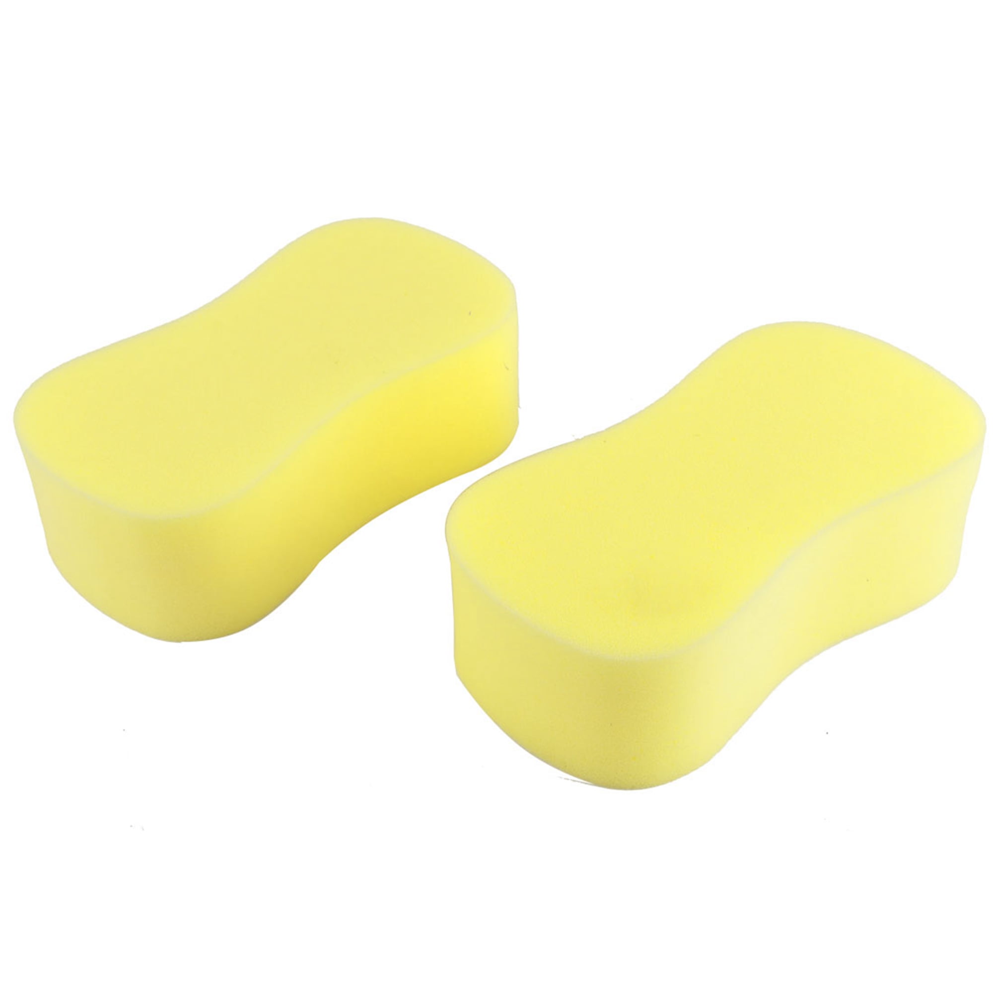 Durable Practical Bone Shaped Waxing Auto Car Wash Sponge Yellow