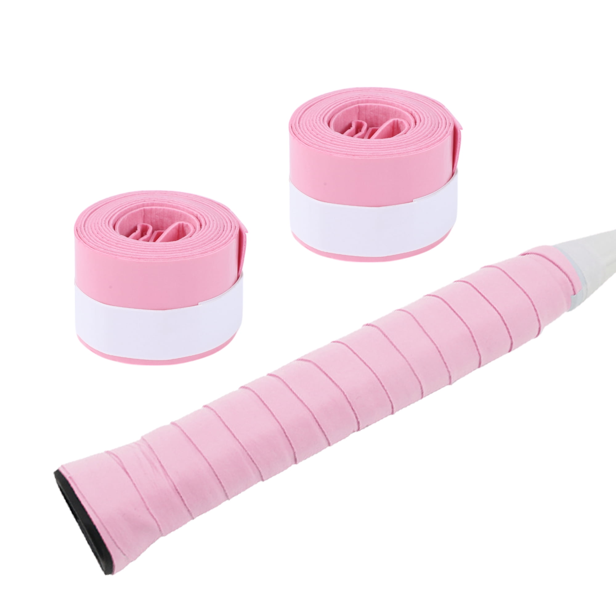 Unique Bargains 2 Pcs Durable Tennis Racket Grip Tape Light pink
