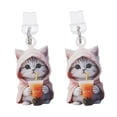 thumbnail image 1 of Unique Bargains 2 Pcs Dust Plug Charm for Lightning Cat Pendants Anti Dust Plugs Light Pink Light Brown, 1 of 5