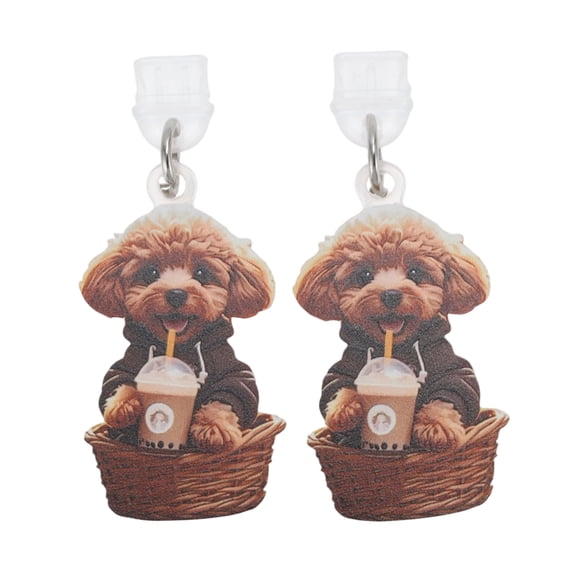 Unique Bargains 2 Pcs Dust Plug Charm for Type-C Dog Pendants Anti Dust Plugs Brown