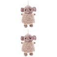 thumbnail image 1 of Unique Bargains 2 Pcs Elephant Hand Towel 7" x 11" Brown, 1 of 4