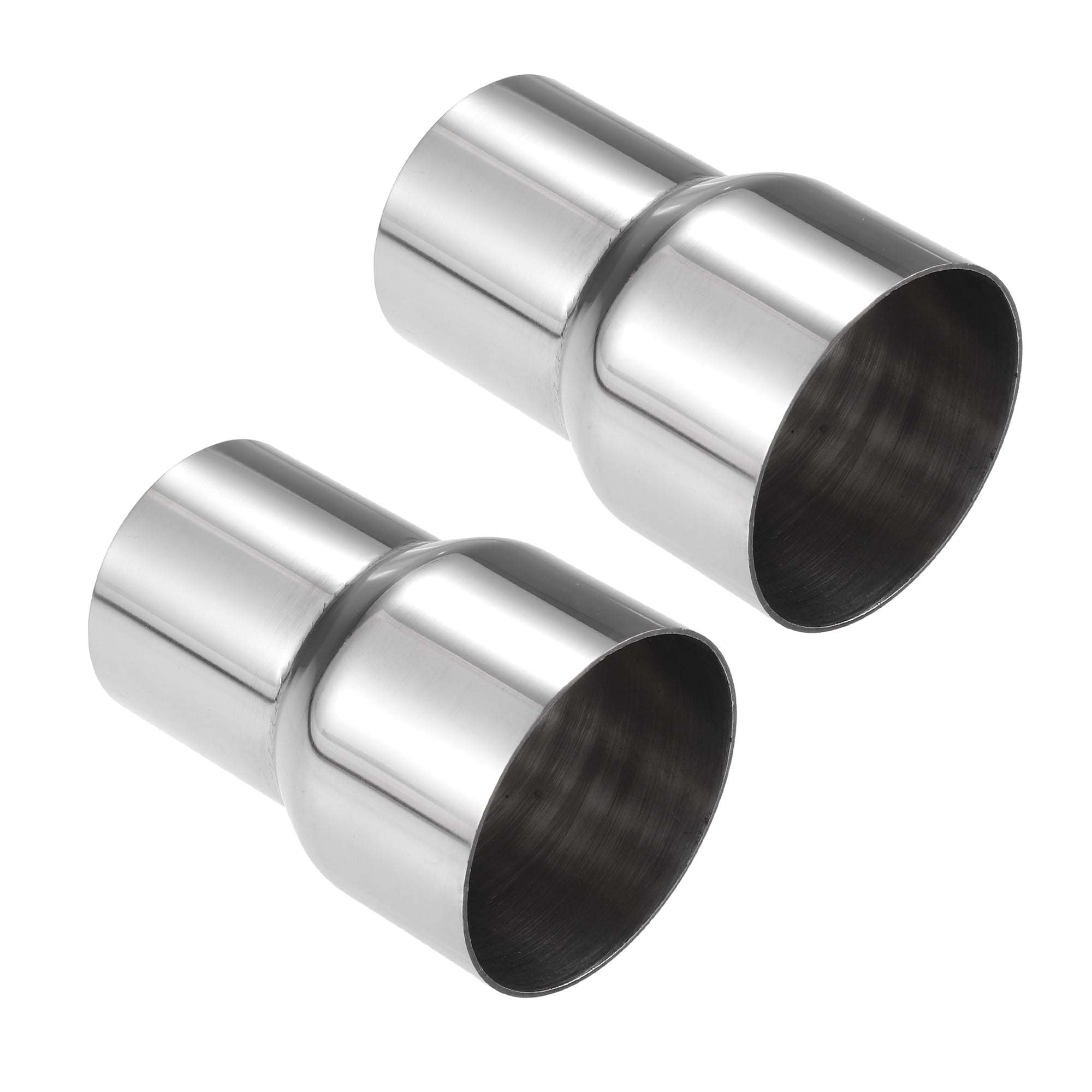 VekAuto 2-Pack Stainless Steel Exhaust Pipe Adapters - 2.25" ID To 2.25" OD Reducer/Connector