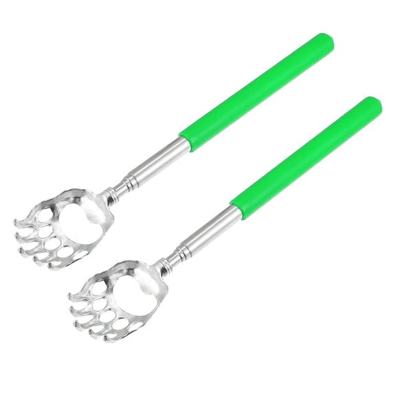 Unique Bargains 2 Pcs Extendable Bear Claw Stainless Steel Green