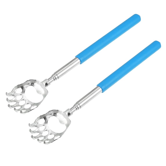 Unique Bargains 2 Pcs Extendable Claw Stainless Steel Blue