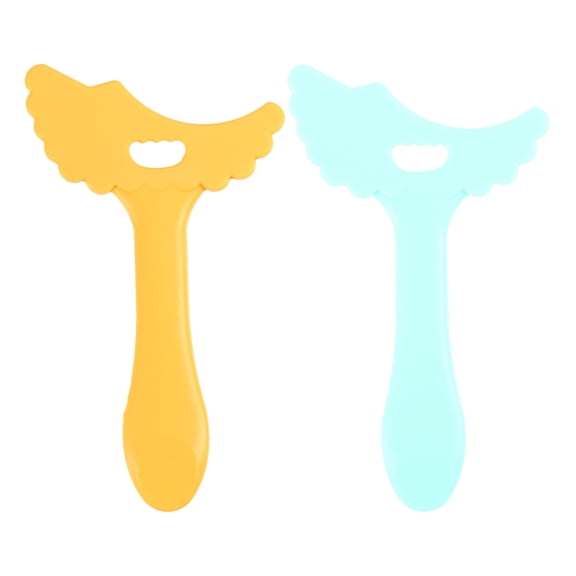 Unique Bargains 2 Pcs Eyeliner  Eyeliner Stencil Pads Eye Makeup Tool Winged Tip Eyeliner Aid Green Yellow