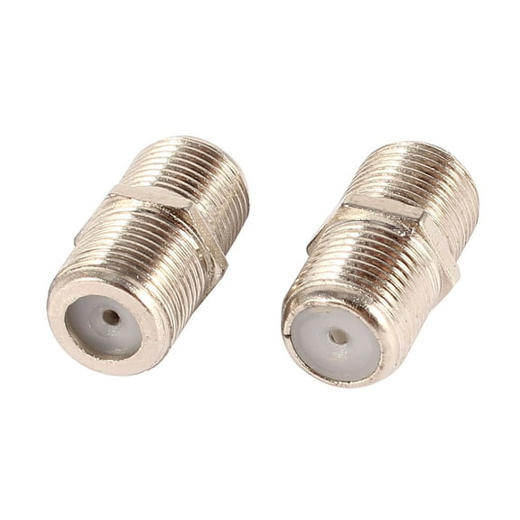 Unique Bargains 2 Pcs F Type Female to Female F/F Jack RF CCTV TV Coaxial Adapter Connector