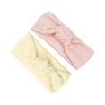 thumbnail image 1 of Unique Bargains 2 Pcs Fashion Stripe Headbands for Girls 6.69"x2.95" Pink Beige 2 Pcs, 1 of 6