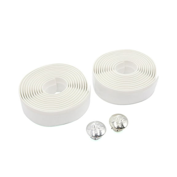 Unique Bargains 2 Pcs Foam Anti Slip Handlebar Tape Bar Grip Wrap for Road Bike Bicycle Cycling White
