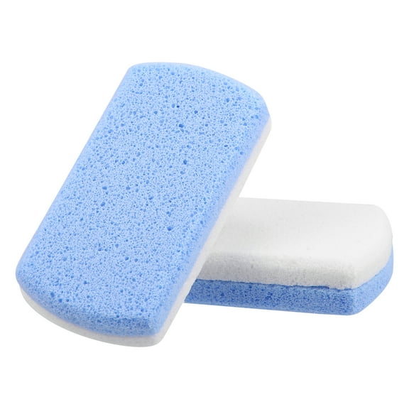 Unique Bargains 2 Pcs Foot Care Exfoliating Scrub Stone Double Sided Pumice Stone File Blue White