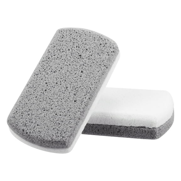 Unique Bargains 2 Pcs Foot Care Exfoliating Scrub Stone Double Sided Pumice Stone File Grey White