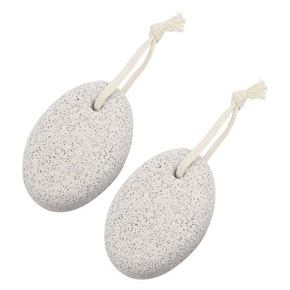 Unique Bargains 2 Pcs Foot Care Exfoliating Scrub Stone Pedicure Scrubber Natural Pumice Stone Foot File
