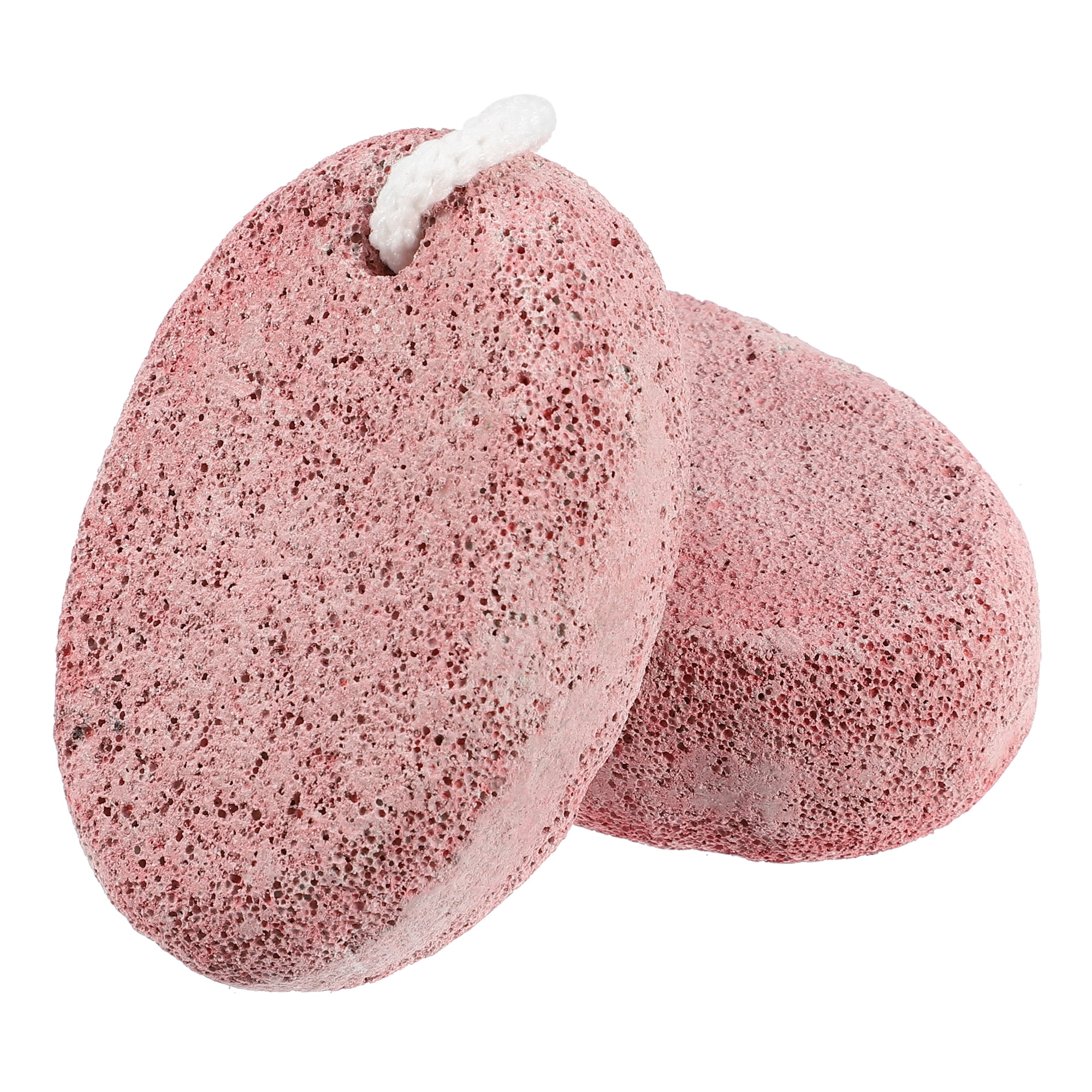 Unique Bargains 2 Pcs Foot Care Exfoliating Scrub Stone Pumice Stone Foot File Pink