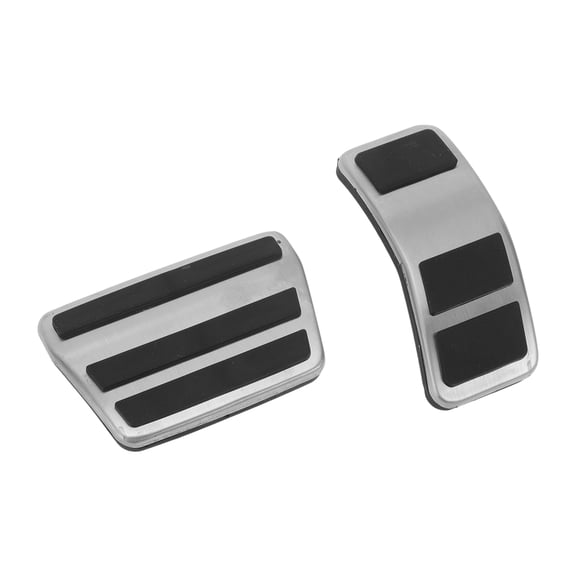 Unique Bargains 2 Pcs Foot Pedal Pads Foot Accelerator Pedal Covers for Ford Fiesta 2007-2012 Stainless Steel Silver Tone