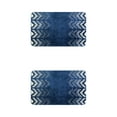 thumbnail image 1 of Unique Bargains 2 Pcs Geometric Patterns Bathroom Mats Absorbent Non-Slip Bath Rugs Blue 16" x 24"/20" x 32", 1 of 6