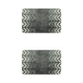 thumbnail image 1 of Unique Bargains 2 Pcs Geometric Patterns Bathroom Mats Absorbent Non-Slip Bath Rugs Dark Grey 16" x 24", 1 of 6