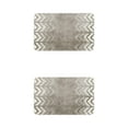 thumbnail image 1 of Unique Bargains 2 Pcs Geometric Patterns Bathroom Mats Absorbent Non-Slip Bath Rugs Grey 20" x 32", 1 of 6