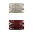 thumbnail image 1 of Unique Bargains 2 Pcs Geometric Patterns Bathroom Mats Absorbent Non-Slip Bath Rugs Grey/Red 20" x 32", 1 of 6