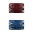 thumbnail image 1 of Unique Bargains 2 Pcs Geometric Patterns Bathroom Mats Absorbent Non-Slip Bath Rugs Red/Blue 16" x 24", 1 of 6