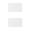thumbnail image 1 of Unique Bargains 2 Pcs Geometry Absorbent Bathroom Rug White 16" x 24", 1 of 6