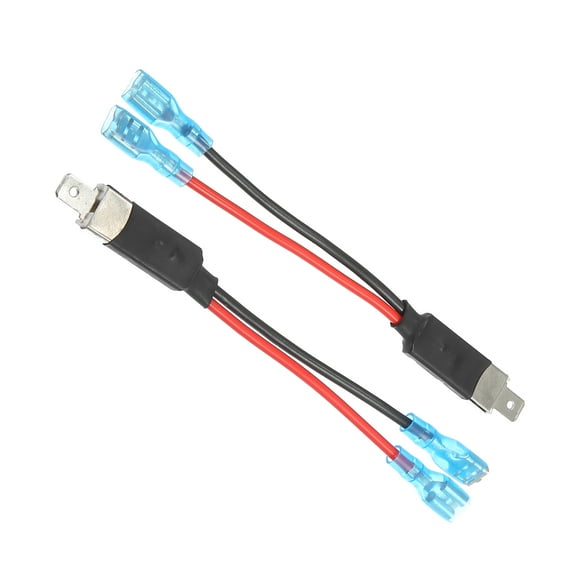 Unique Bargains 2 Pcs H1 Male LED Headlight Adapter Wiring Harness Socket Extension Converter Cable Universal for Car