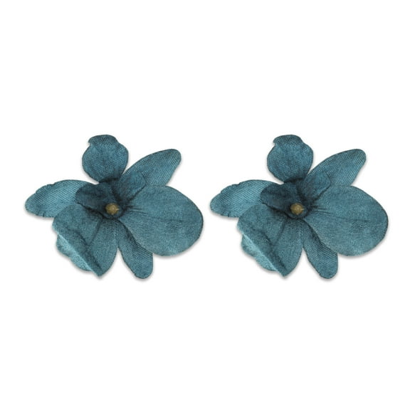 Unique Bargains 2 Pcs Hair Clip Elegant Flower Hair Clips for Women Blackish Green