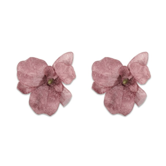 Unique Bargains 2 Pcs Hair Clip Elegant Flower Hair Clips for Women Coffee Color