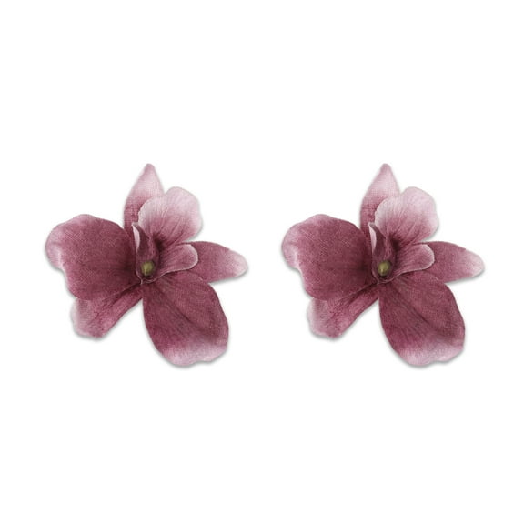 Unique Bargains 2 Pcs Hair Clip Elegant Flower Hair Clips for Women Purplish Red