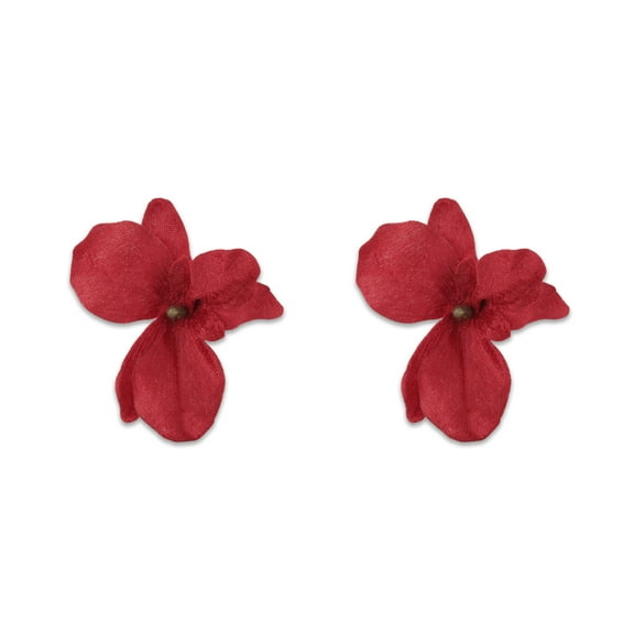 Unique Bargains 2 Pcs Hair Clip Elegant Flower Hair Clips for Women Red