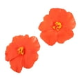 thumbnail image 1 of Unique Bargains 2 Pcs Hair Clip Grace Simulation Flower Duckbill Clip Orange, 1 of 5