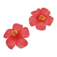 thumbnail image 1 of Unique Bargains 2 Pcs Hair Clip Grace Simulation Flower Duckbill Clip Red, 1 of 5