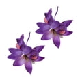 thumbnail image 1 of Unique Bargains Christmas 2 Pcs Hair Clip Grace Simulation Phalaenopsis Double Flowers Duckbill Clip Purple, 1 of 4
