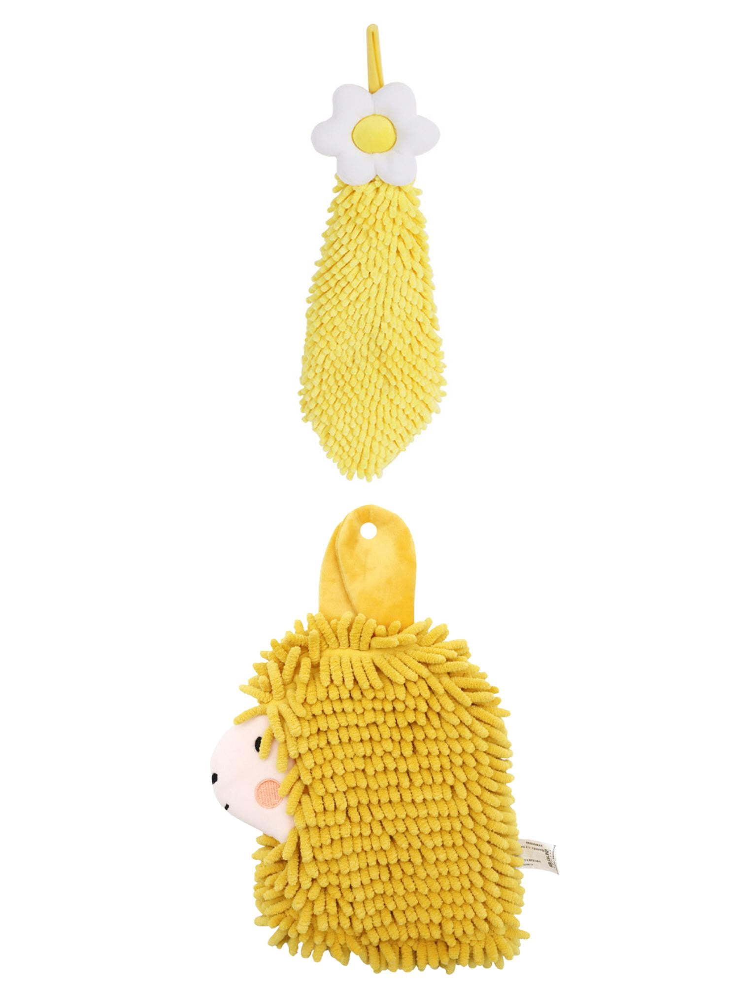 Unique Bargains 2 Pcs Hand Towel 6" x 15"/7" x 11" Yellow