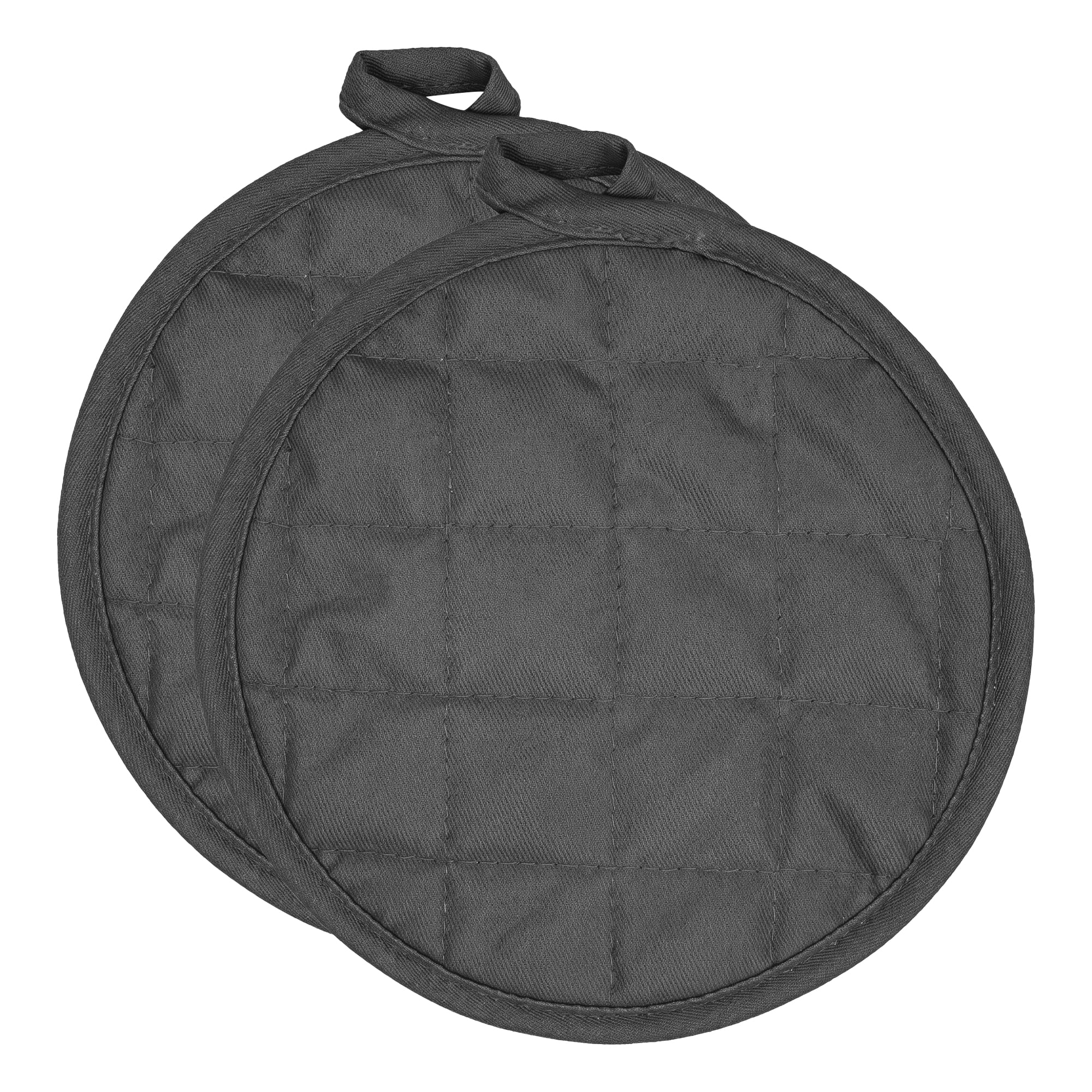 Unique Bargains 2 Pcs Heat Resistant Non Slip Pot Holders for Kitchen Gray 7.1"x7.1"
