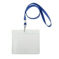 thumbnail image 1 of 2Pcs Water Resistant Exhibition Name Cards Holders w Blue Lanyard, 1 of 1
