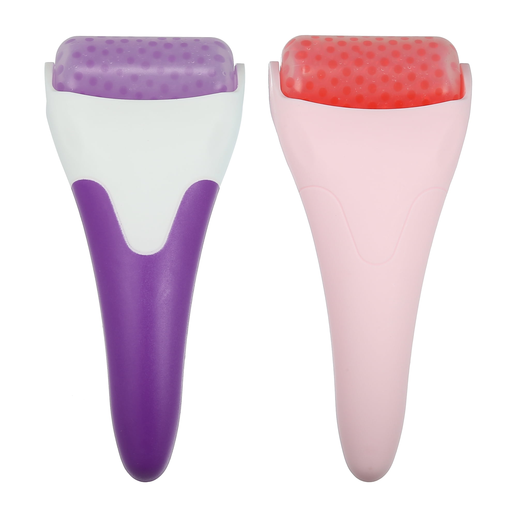 Unique Bargains 2 Pcs Ice Face Massager Facial Roller Pink Purple