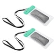 thumbnail image 1 of Unique Bargains 2 Pcs Inflatable Mobile Waterproof Bag Green Universal Waterproof Case Compatible for Phone 4.92"x9.65", 1 of 6