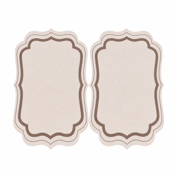 Unique Bargains 2 Pcs Irregular Shape Placemat Brown PU