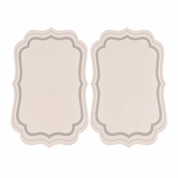 Unique Bargains 2 Pcs Irregular Shape Placemat Light Gray PU