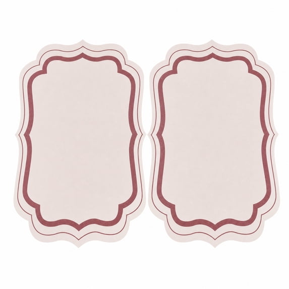 Unique Bargains 2 Pcs Irregular Shape Placemat Red PU