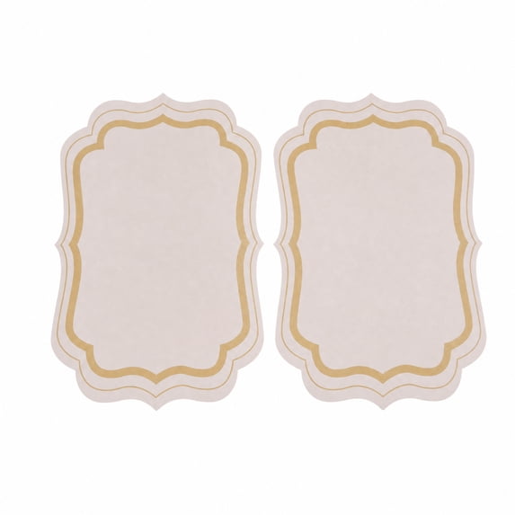 Unique Bargains 2 Pcs Irregular Shape Placemat Yellow PU