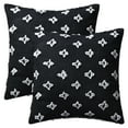 thumbnail image 1 of Unique Bargains 2 Pcs Jacquard Decoration Throw Pillow Cover Black 18" x 18", 1 of 6