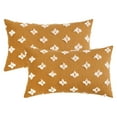 thumbnail image 1 of Unique Bargains 2 Pcs Jacquard Decoration Throw Pillow Cover Yellow 12" x 20", 1 of 6