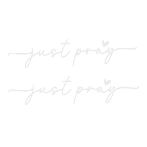 Unique Bargains 2 Pcs Just Pray Pattern Car Bumper Sticker Decal Waterproof White Motorbike Window Laptops Suitcase Scratch Blocking Sticker 10x1.5cm