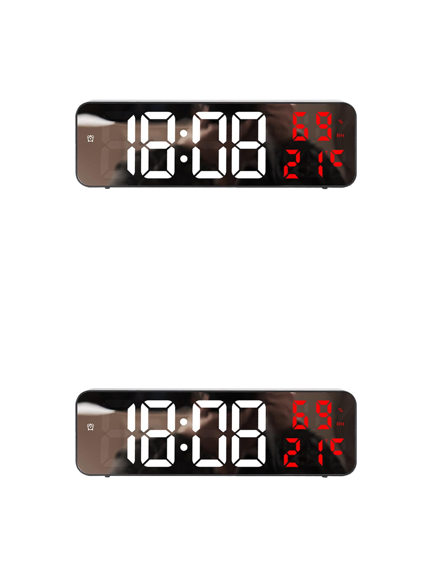 Unique Bargains 2 Pcs Large Silent Non Ticking Modern Wall Clocks 9 Inch Red