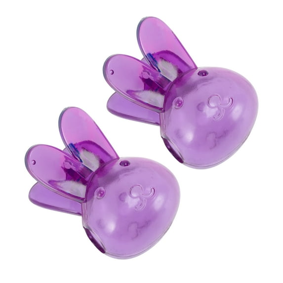 Unique Bargains 2 Pcs Lightweight Rabbit-Shaped Toothbrush Covers for Travel Plastic Blue