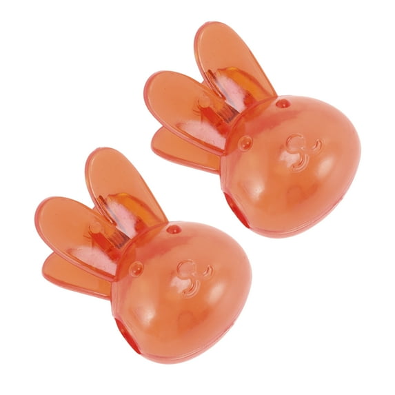 Unique Bargains 2 Pcs Lightweight Rabbit-Shaped Toothbrush Covers for Travel Plastic Green