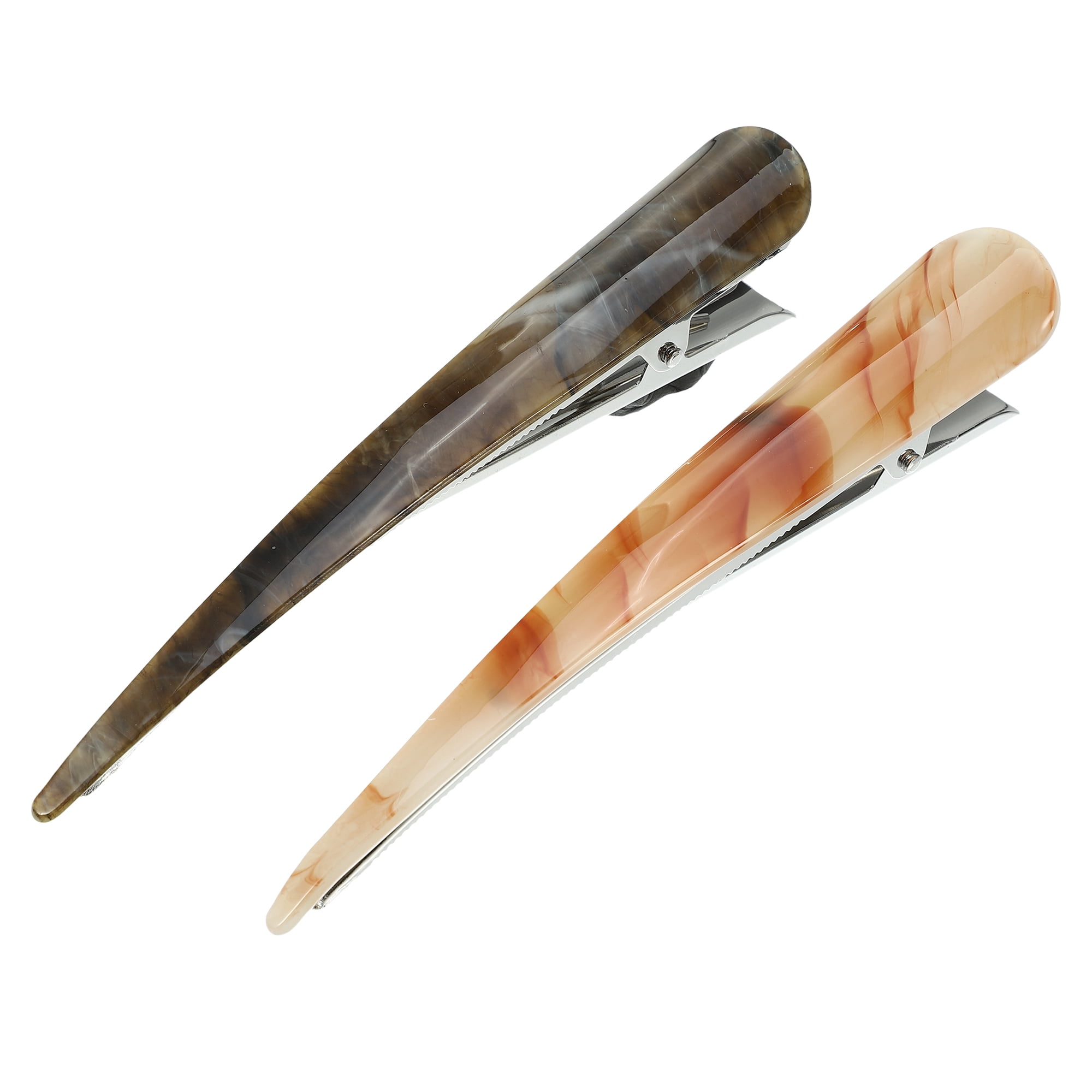 Unique Bargains 2 Pcs Long Metal Duckbill Hair Clips for Women, 5.31"x0.83"x1.18"