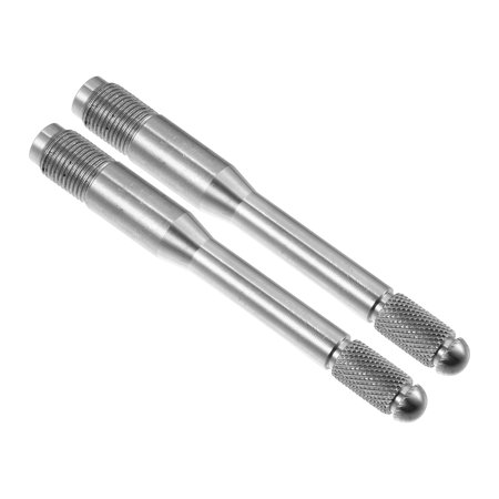 Unique Bargains 2 Pcs M14x1.25 Wheel Alignment Pin Car Wheel Hanger Rim Stud Bolt Nut Tire Change Tool Silver Tone