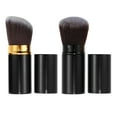 thumbnail image 1 of Unique Bargains 2 Pcs Makeup Brush Kit Travel Retractable Angled Makeup Brush Eye Defining Brush Highlight Brush Black, 1 of 6