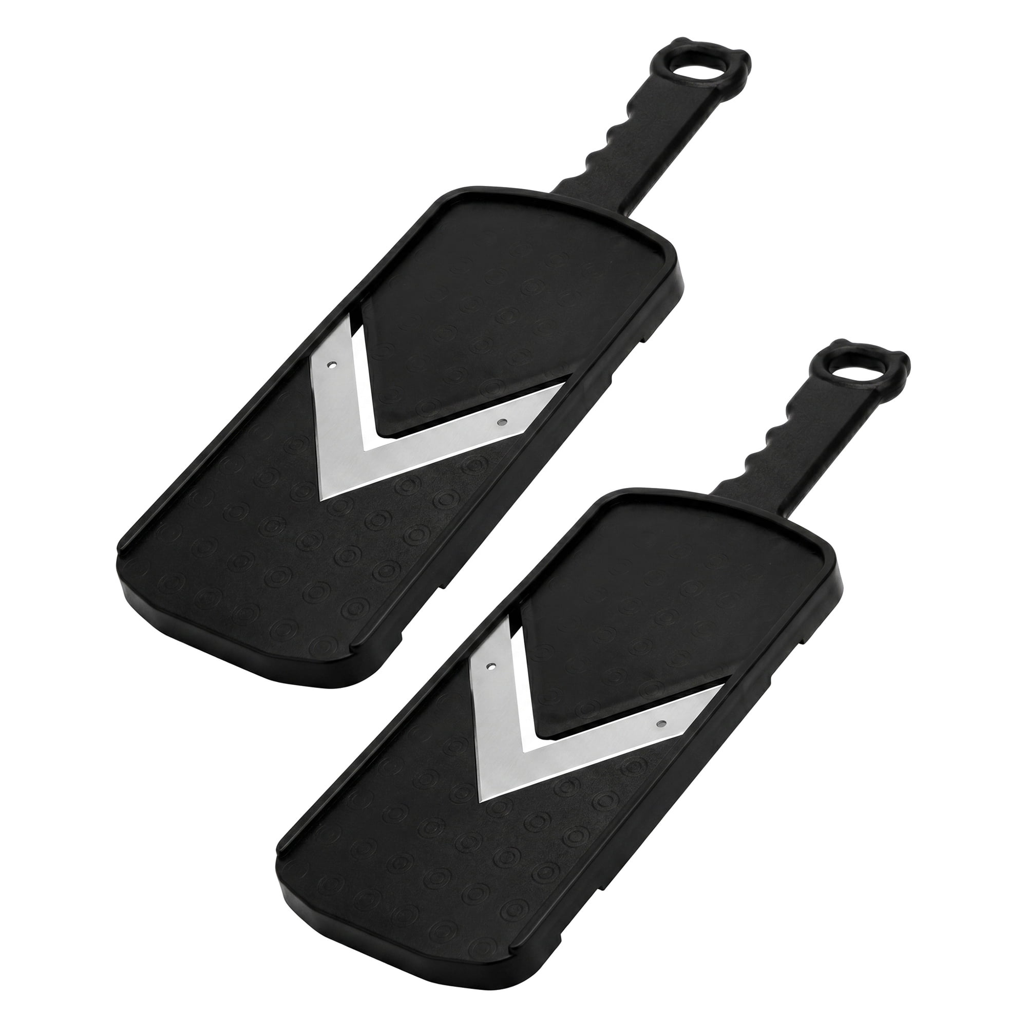 Unique Bargains 2 Pcs Mandoline Slicer for Kitchen Multifunctional Cutter Black 12.2"x3.6"